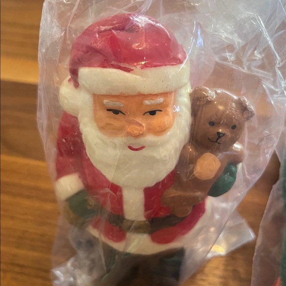 Large Assortment of Vintage Christmas Ornaments, Picks, & Santa Candle - Picture 8 of 8